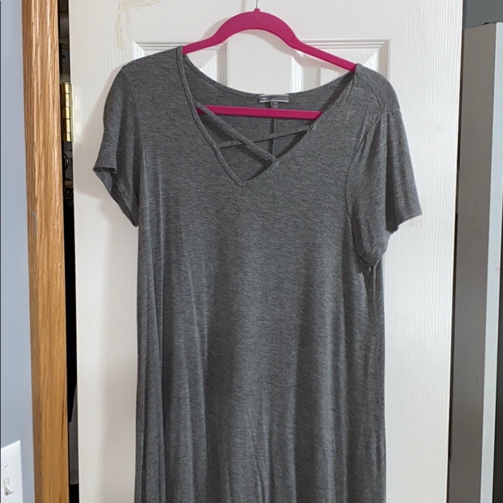 Gray Super Soft T Shirt Dress